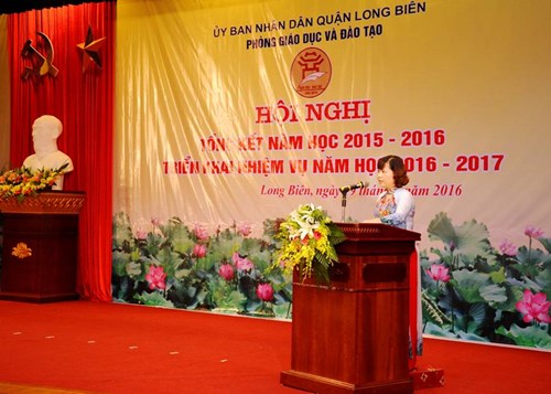 Hội nghị tổng kết năm học 2015 – 2016 và triển khai nhiệm vụ năm học 2016 – 2017 ngành GD & ĐT quận Long Biên